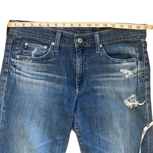 AG Adriano Goldschmied The Beau Slouchy Skinny Destroyed Jeans‎ Size 29 - Picture 3 of 11